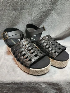Kelsi Dagger Brooklyn Platform Sandals Desert Black 9.5W - Picture 1 of 7