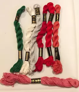 NEW DMC Embroidery Floss Size 5 Lot of 6+ Skeins Pearl Cotton Colors FREE SHIP - Picture 1 of 11