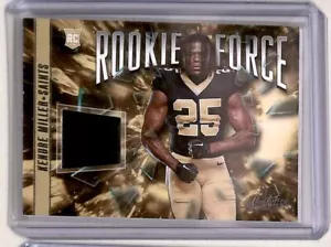2023 Panini Absolute Rookie Force Kendre Miller RC Jersey New Orleans Saints - Picture 1 of 2