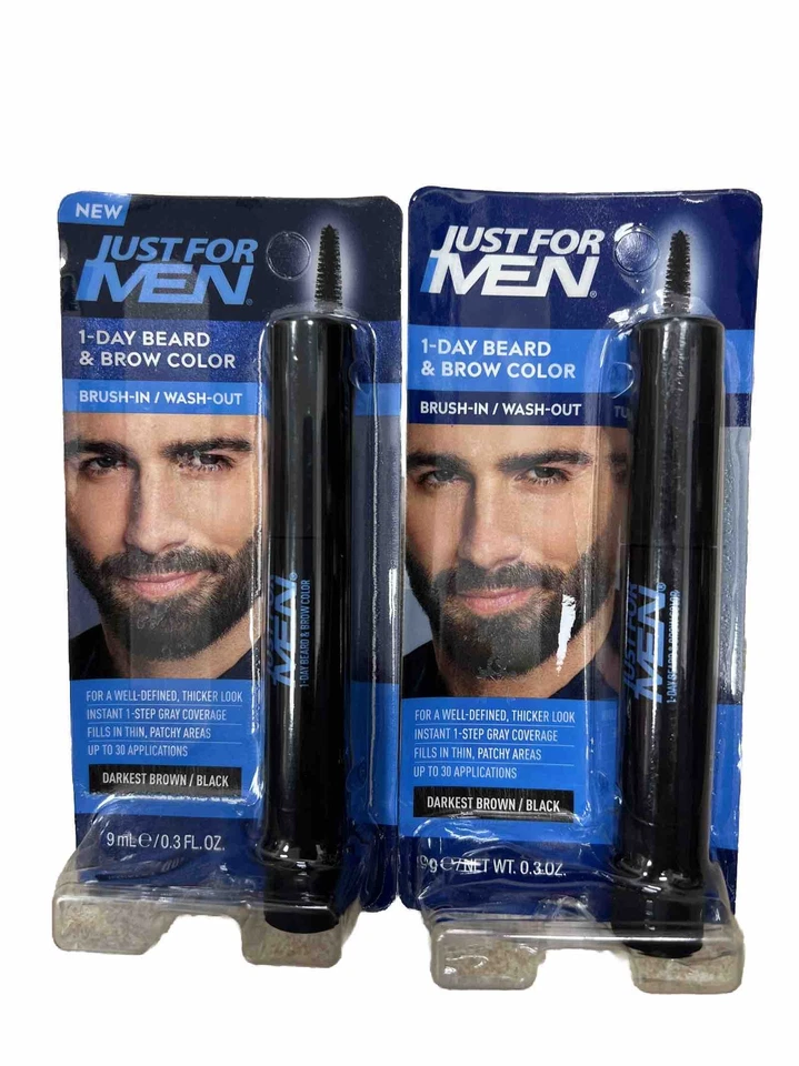 LOTE DE 2 CEJAS COLOR BARBA Y CEJAS SOLO PARA HOMBRE 1 DÍA MARRÓN OSCURO/NEGRO Foto 1 de 1