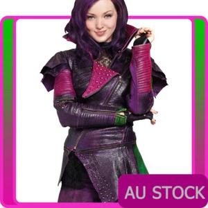 Girls Descendants Mal Costume Halloween Kids Book Week Cosplay - Picture 1 of 5