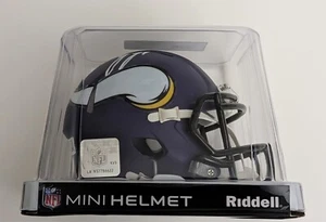 (FACTORY SEALED) JJ MCCARTHY MINNESOTA VIKINGS SIGNED RIDDELL SPEED MINI HELMET - Picture 1 of 2