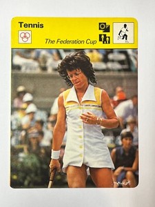 1977 1977/79 SPORTSCASTER TENNIS PHOTO BILLIE JEAN KING FEDERATION CUP NICE!!