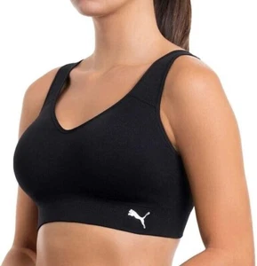 Reggiseno sportivo donna Puma senza cuciture Drycell nuovo con etichette confezione da 2 nero bianco taglia XL $60 JJJ48 - Foto 1 di 3