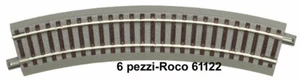 Roco H0 61122 - Nr. 6 Stück Gebogenes Gleis R2 GeoLine - Bild 1 von 1
