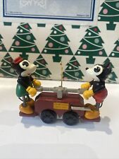 Noël Disney Poinçon Souvenir Mickey & Minnie Handcar Ornement Pointe