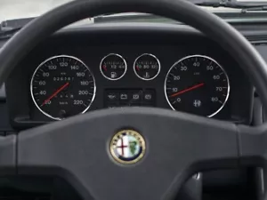 For Alfa Romeo 33 1983-1995 Polished Aluminum Trim Rings for Instrument Cluster - Picture 1 of 8