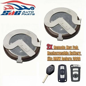 2x Remote Key Fob Rechargeable Battery for Panasonic VL2020 BMW E39 E46 E60 E90 - Picture 1 of 8