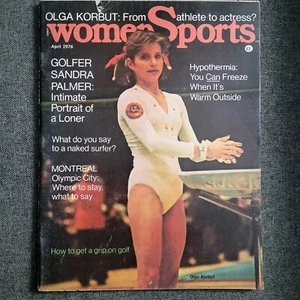 WOMEN SPORTS Magazine April 1976 GYMNASTICS ~ OLGA KORBUT~ RARE - Picture 1 of 3