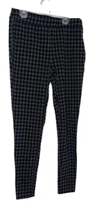 Romeo & Juliet Couture Cropped Leggings Textured Houndstooth Pants Size M - Picture 1 of 5