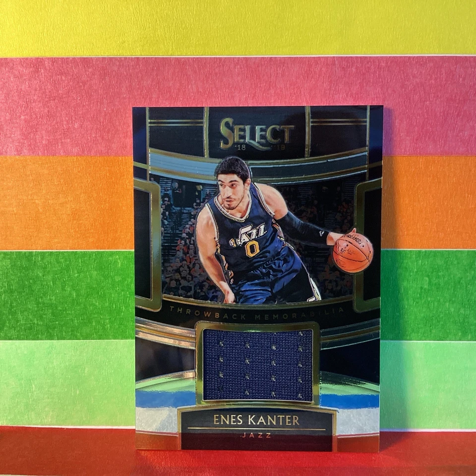 2017-18 Panini Select Enes Kanter #TM-EKT Patch Throwback Memorabilia Jazz - Image 1 of 4