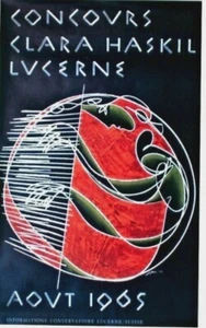 Original vintage poster PIANO CONTEST C.HASKIL LUCERNE 1965 - Picture 1 of 1