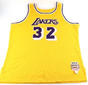 Los Angeles Lakers MAGIC JOHNSON Mitchell & Ness Jersey 1979-80 Size 54 2XL - Imagen 1 de 9
