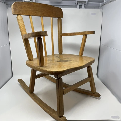70’s Vintage Solid Wood Children’s Rocking Chair from my ChildhoodOriginal Owner Cover