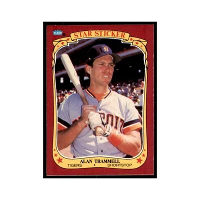 1986 Fleer Star Stickers Alan Trammell Baseball Cards #121 - Image 1 of 3