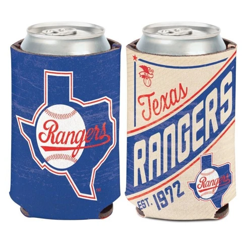 TEXAS RANGERS COOPERSTOWN COLLECTION SOFT FOAM CAN COOZIE KOOZIE COOLER HOLDER Cover