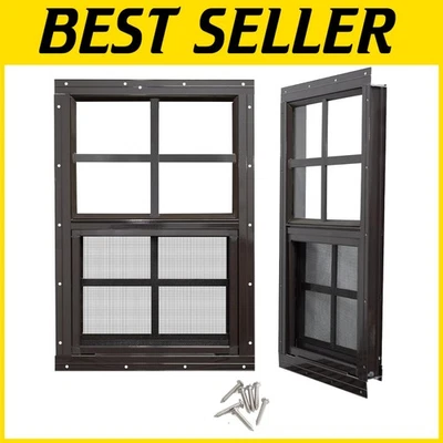 Easy-Install 12x18 Shed Windows with Black Aluminum Frame and Tempered Glass - Image 1 of 4