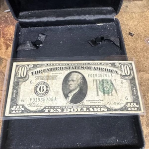 1928 $10 FEDERAL RESERVE NOTE ATLANTA  XF F 07974139 A - Picture 1 of 7