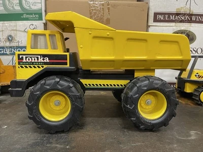 Vintage Tonka Turbo-Diesel Dump Truck XMB-975 Yellow Steel 1980s USA - Image 1 of 4