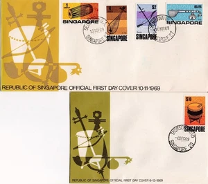 1969 Singapore FDCs 1969 Definitives to $10 Sembawang & Thomson Road. - Picture 1 of 1