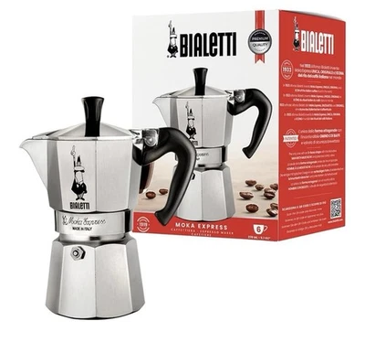 Cafetera de estufa Bialetti 275-06 de 6 tazas - Palet de devolución Amazon plateado Foto 1 de 2