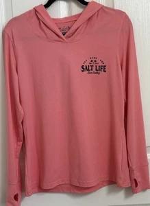 Salt Life SLX Women’s M Hooded Long Sleeve Shirt Performance UPF Sun Protection - Picture 1 of 5