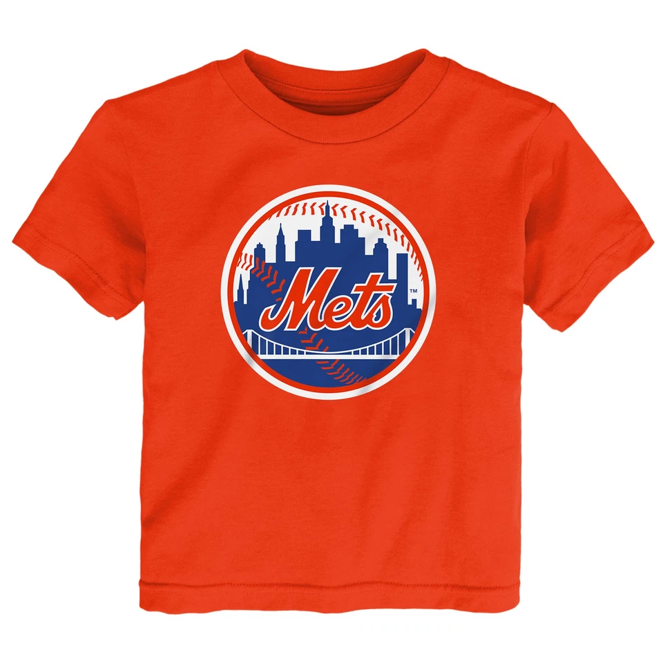 Toddler  Orange New York Mets Primary Logo T-Shirt - Image 1 of 1