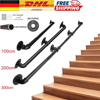 100 - 300cm Handlauf Treppengeländer Geländer Wandhandlauf Wasserrohr Handlauf - Bild 1 von 4