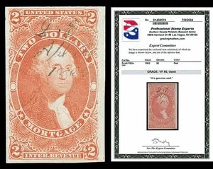 Scott R82a 1862 $2.00 Imperf Mortgage Graded VF 80 Cat $200 with PSE CERT - Picture 1 of 1