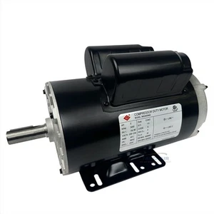 5 HP Compressor Duty Electric Motor 1 Phase 3450 RPM 7/8" Shaft 56 Frame EM-05 - Picture 1 of 5