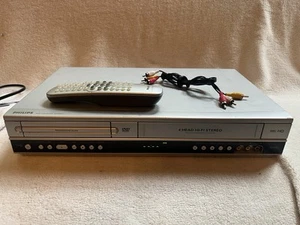 💙Philips VCR DVD VHS Combo 4 Head VCR/DVD Player Tested VHS S Video Remote TEST - Picture 1 of 12
