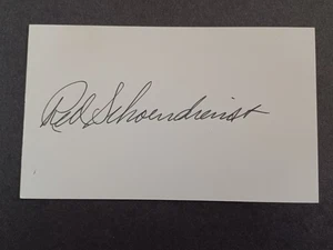 Red Schoendienst (d. 2018) Signed Index Card - Cardinals, Giants, Braves, HOF - Picture 1 of 1
