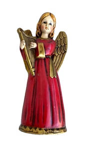 Mid-Century Paper Mache Harp Playing Xmas Angel with, Star - Japan, 10-1/4" - Picture 1 of 8