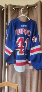 New York Rangers Brodie Dupont #31 Blue set 1 CCM SZ 58 2009-10 MeiGray #G03994 - Picture 1 of 6