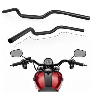 Black Motorcycle Drag Bar 1 Inch 25mm Handlebar Bars For Honda VTX 1300 C R S - Picture 1 of 6