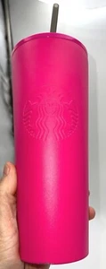 Starbucks Barbie Pink Tumbler with Lid and Straw Venti 24oz Rare HTF - Picture 1 of 12