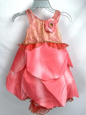 Disney Store Girl 5/6 Tinkerbell Rosetta Flower Fairy Halloween Costume Dress - Image 1 of 4