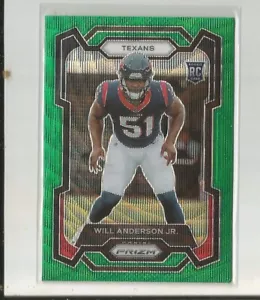 Panini Prizm 2023 WILL ANDERSON JR. Green Wave Prizm - Foto 1 di 1