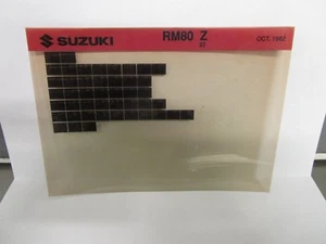 Suzuki RM80 Z 82 Microfiche October 1982 - Picture 1 of 2