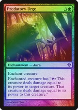 Predatory Urge FOIL Zendikar PLD Green Rare MAGIC THE GATHERING CARD ABUGames