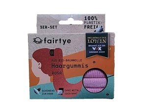 fairtye Haargummis 2mal 3er Set Rosa Zopfgummi Plastikfrei ohne Metall/Naht - Bild 1 von 5