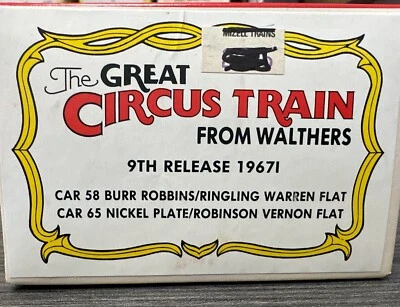 American Circus/Walthers Train Kit Flat 7th Release 1967I  #58 & 65 NIB - Image 1 of 4