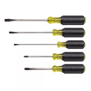 Klein Tools 85075 Cushion-Grip Screwdriver Set, Yellow and Black, 5-Piece - Picture 1 of 4
