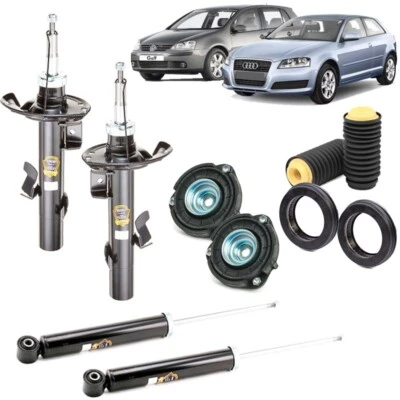 KIT 4 AMMORTIZZATORI COMPLETO AUDI A3 GOLF 5 V 6 VI 1.9 2.0 TDI 2003-2012 - Immagine 1 di 4