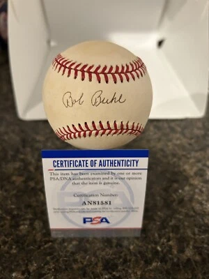 鲍勃·布尔签名棒球 PSA 认证亲笔签名罕见签名 — 第 1/3 张图片
