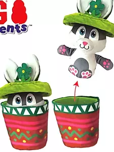 KONG Puzzlements Easter Flower Pot Bunny 2 in 1 Squeaky Crinkle Dog Puzzle Toy - Picture 1 of 10
