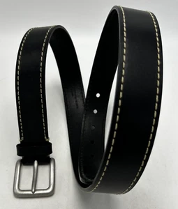 Cintura Banana Republic uomo 39 pelle nera punto bianco larghezza 1,25" mucca classica - Foto 1 di 8
