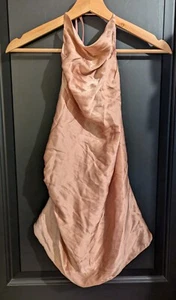 Amanda Uprichard Pink 100% Lined Silk Slip Mini Dress Sleeveless Size Medium - Picture 1 of 15