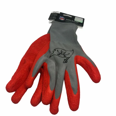 Tampa Bay Buccaneers Work Gloves Polyester Garden NFL The Gripper Work Cover