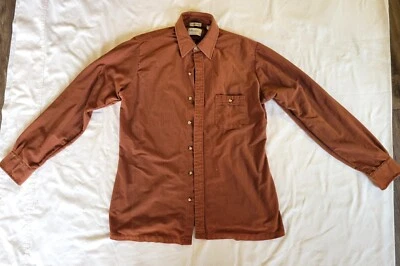 Винтажная мужская футболка Arrow 60-е 70-е с воротником диско кордеро вельветовый стиль средний размер США - Изображение 1 из 4